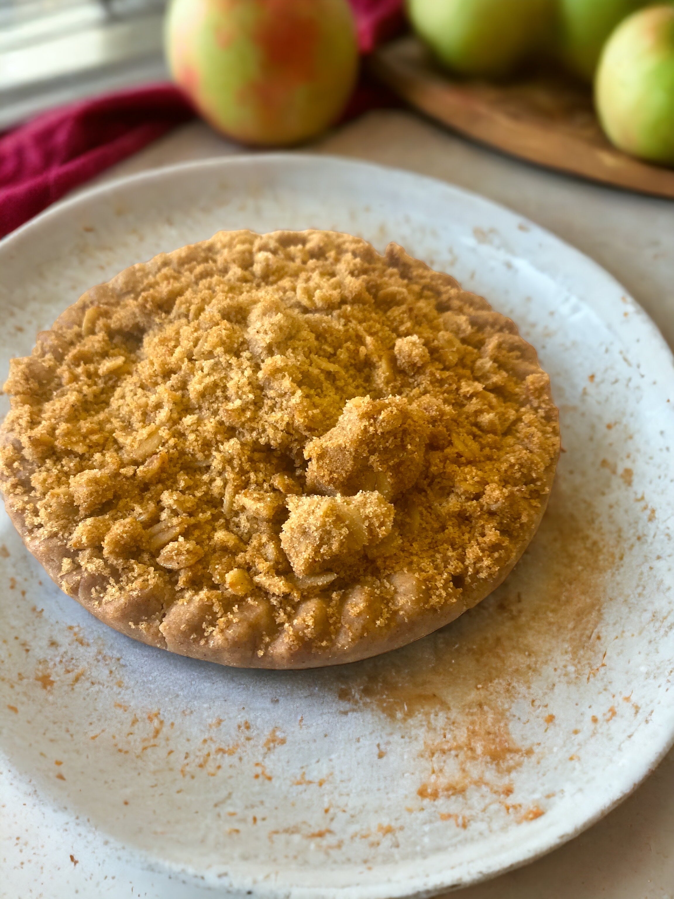 Apple Streusel Pie-5 INCH AND 9 INCH (Vegan, Soy & Gluten Free)