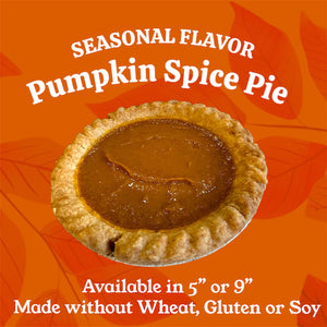 Pumpkin Spice Pie-5 INCH AND 9 INCH (Vegan, Soy & Gluten Free)